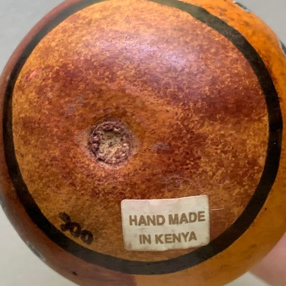 VTG African Gourd Hand Percussion Handmade Shaker - Picture 3 of 14